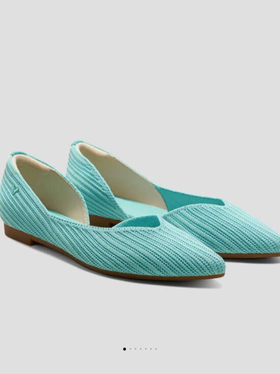 Vivaia Shoes - Vivaia Pointed-Toe D'Orsay Flats (Melia) in Acqua Sz 10.5 / Eu 42 NEW IN BOX
